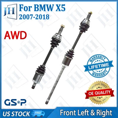 OE Front Pair LH RH CV Axle Shaft Set For 2007-2018 BMW X5 08-19 X6 V8 L6 AWD - Image 1 of 4