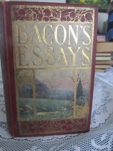 RARE ANTIQUE BOOK: FRANCES BACON, ESSAYS WITH MEMOIRS & NOTES; H ALTEMUS CO 1900 - Picture 1 of 6