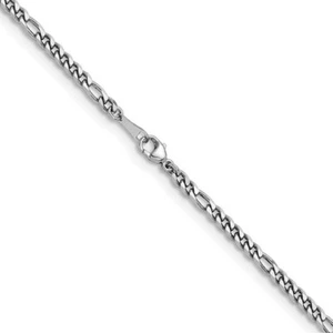 3.2mm Platinum PT950 Figaro Chain Necklace 16" 18" 20" 24" or 30" - Picture 1 of 3