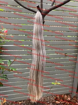 DOUBLE LIGHT GRAY OZ Horse False Tail 80CM 32“ 360g False Horse Tail EXTENDED - Photo 1/2