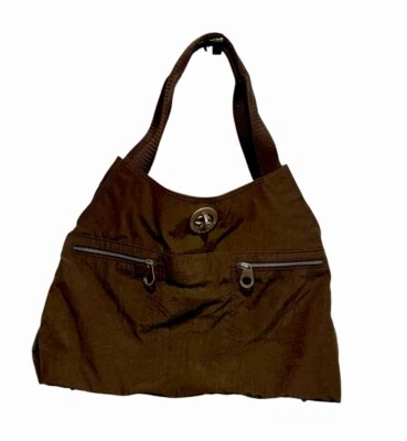 Baggallini Milano Gray Travel Tote Nylon XXL Shoulder Bag Turnlock Great Bag EUC - Image 1 of 4