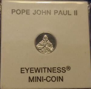 1974 Franklin Mint Pope John Paul II Eye Witness 10mm Mini Platinum Coin W/COA