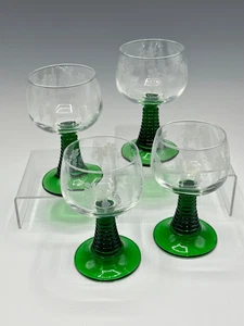 4 Beehive Green Stem Grape Designed Wine Glasses 4 Ounce - Bild 1 von 3