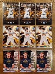 Nick Kurtz Lot (9) 2024 Bowman Draft Chrome Inserts Athletics - Picture 1 of 1