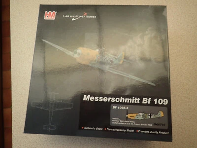 Hobbymaster HA8716 1:48 Messerschmitt Bf 109E-3 Yellow 1 Josef Priller Sealed - Image 1 of 4
