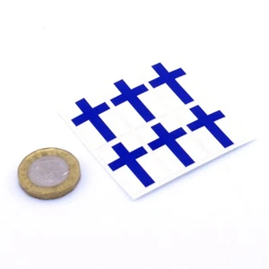 Finland Flag Stickers x6 25mm Car Motorbike Helmet Vinyl Finnish Flag - Picture 1 of 1