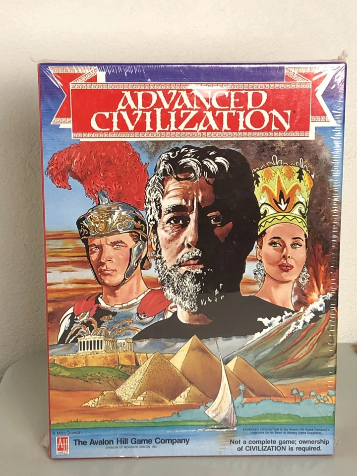 Advanced Civilization Avalon Hill Game Expansion Bookcase 1991 RARE