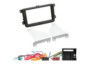 VW Touareg Touran Scirocco Skoda Superb stereo fitting kit facia & iso connect2 - Picture 1 of 3