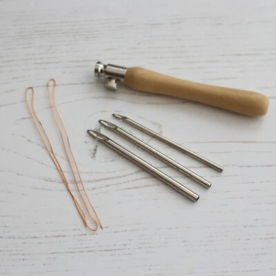Lavor Punch Needle Embroidery Tool Set 3 Sizes 2mm 2.5mm 3mm with Long Threader