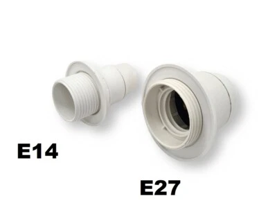 WISDOM PORTALAMPADA FILETTATO BIANCO E14 E27 PORTALAMPADA BIANCO FILETTATO E14 E27