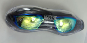 New: AEGEND Swimming Goggles with Case, Shiny Blue