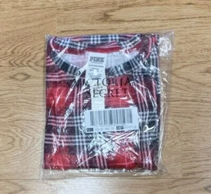 Victoria's Secret PINK gemütliches Schlaf-Top Pyjama Lounge-Shirt XS neu neu mit Etikett neu in Verpackung - Bild 1 von 3