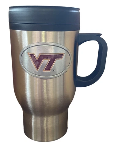 Virginia Tech Hokies Stainless Steel 16oz Travel Mug-Great American Products-New Cover