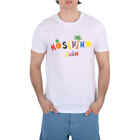 Moschino Swim White Cotton Logo Print T-Shirt