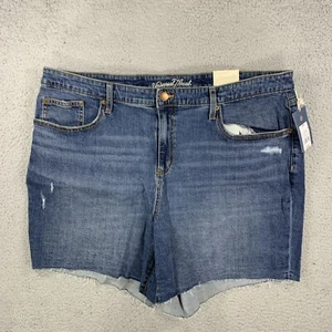 Universal Thread NWT Womens 22W Blue Medium Wash High Rise Boyfriend Jean Shorts - Picture 1 of 10
