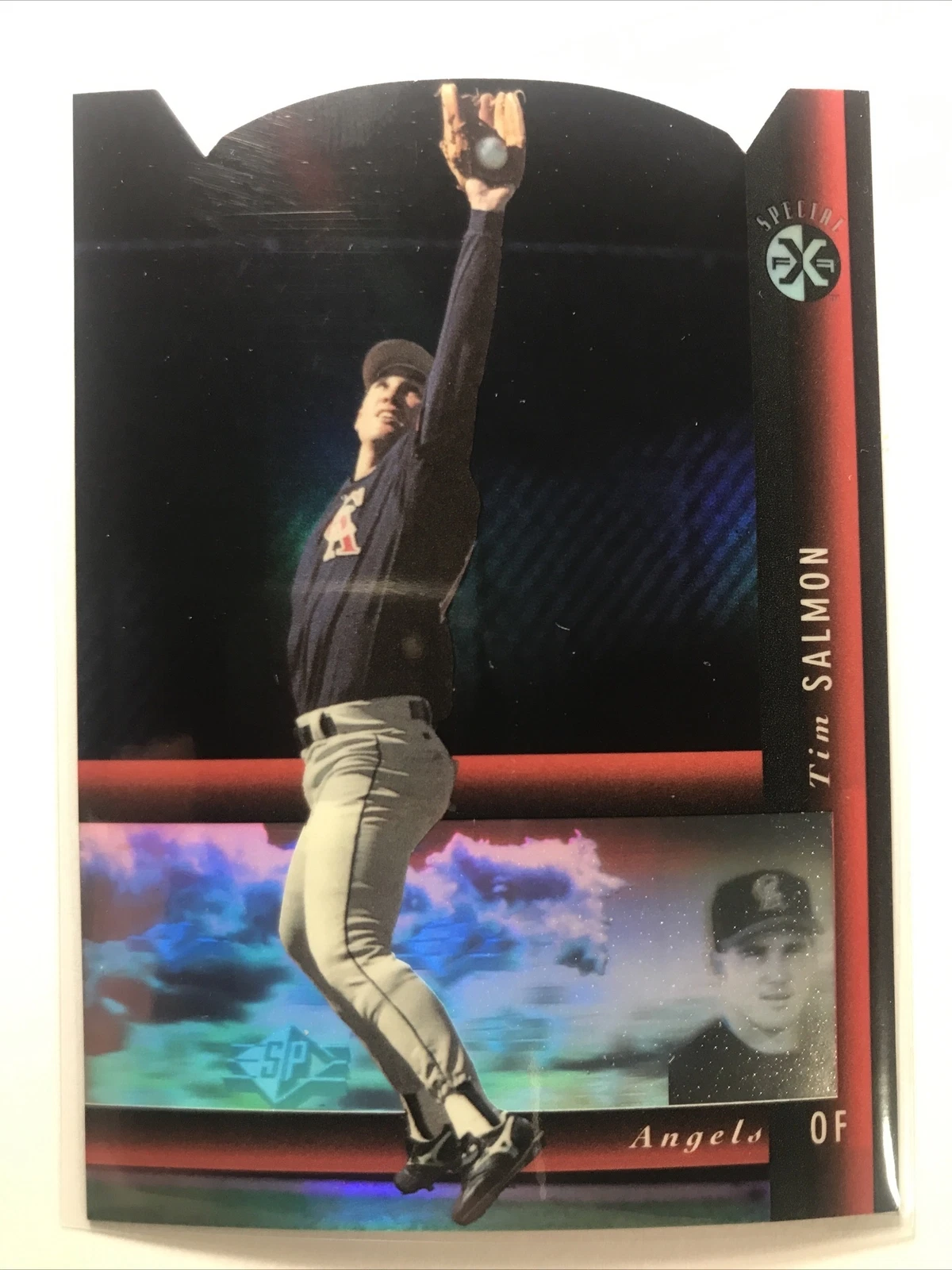 Tim Salmon 1994 SP #34 RED HOLOVIEW F/X DIE-CUTS ANGELS RARE!!