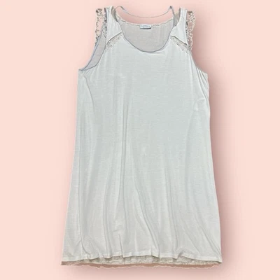 La Perla Slip White Chemise Lingerie Silk Lace Trim Size Small Nightgown Dress - Image 1 of 4