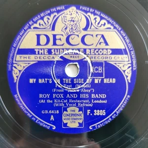 Roy Fox +Band "My hat's on the side of my head" (1933) 78rpm 10" DCA F 3805 VG+ - Bild 1 von 5