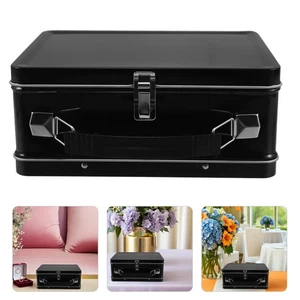  Tin Metal Keepsake Box: Small Storage Box With Hinged Lid - Vintage Decorative - Picture 1 of 12