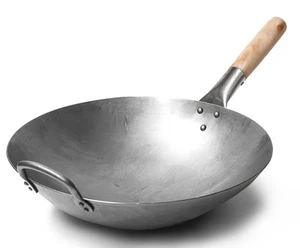 Craft Wok Traditioneller Wok aus Kohlenstoffstahl handgeschmiedet mit Griff in - Bild 1 von 24