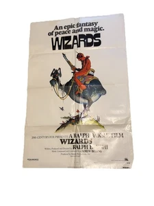WIZARDS (1977) ORIGINAL MOVIE POSTER  -  FOLDED  -  WILLIAM STOUT ARTWORK - Afbeelding 1 van 9
