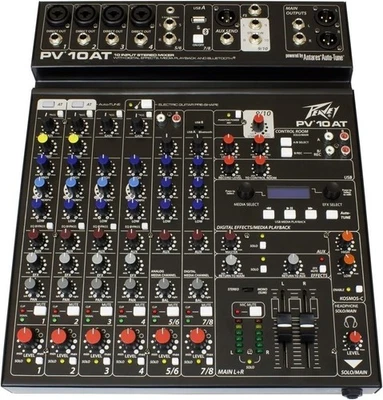 Peavey PV 10 AT 10 Channel Compact Mixer with Bluetooth and Antares Auto-Tune - Image 1 of 4