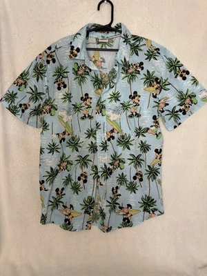 Disney Junior Mickey Mouse Hawaiian Shirt Kids 14/16 Button Up Tropical - Image 1 of 3