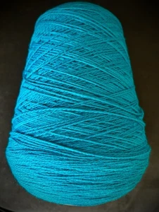1 lb Cone Jaggerspun Wool 2/8 Fingering Turquoise 2240 Yds Maine Line - Picture 1 of 3
