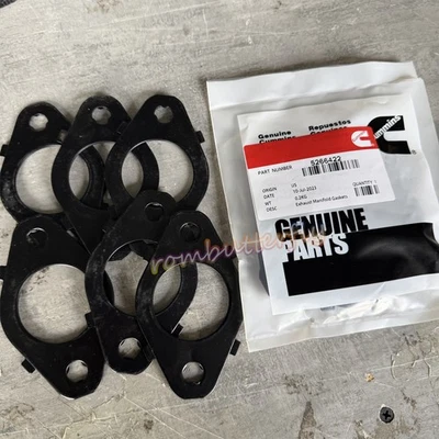 6Pcs 5266422 Exhaust Manifold Gaskets For Dodge Ram Cummins 5.9L 6.7L 24V 98-15 Foto 1 de 4