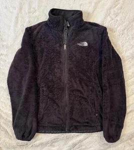 Chaqueta The North Face Osito Mujer Cuello Simulado Medio Negro Vellón Cremallera Completa Exterior - Imagen 1 de 8