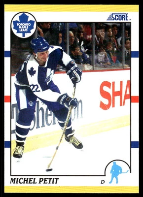 1990-91 Score Rookie and Traded #54T Michel Petit Toronto Maple Leafs Card - Image 1 of 2
