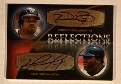 David ORTIZ Prince FIELDER 2007 UD Exquisite Reflections Doble AUTO #REF-FO 18/20 Foto 1 de 2
