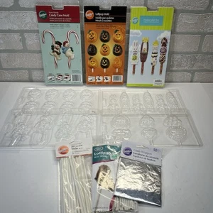 Wilton Lollipop Pretzel Candy Mold Christmas Halloween Easter Valentine Lot - Picture 1 of 23