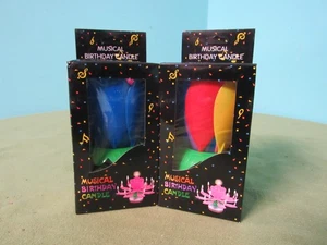 Pair Musical Happy Birthday Candles Flower Blooming Lotus Cake Topper NEW 2025 - Picture 1 of 5