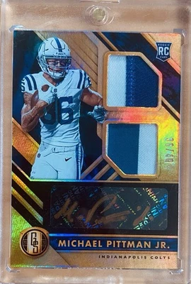 2020 Panini Gold Standard Rookie Jersey Autographs Michael Pittman Jr. Prime /49 - Image 1 of 2