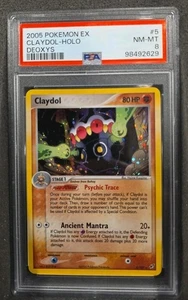 POKEMON CARD CLAYDOL HOLO 5 EX DEOXYS #5 GRADED PSA 8 VINTAGE POP 39 - Picture 1 of 3
