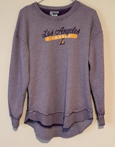 NBA Los Angeles Lakers Women's Burnout Crew Neck Fleece Sweatshirt Size Medium. - Picture 1 of 8