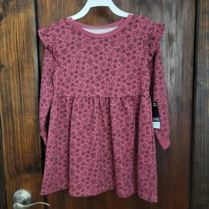 New Toddler Girls Dress Sz 3t By Okie Dokie Long Sleeve - Picture 1 of 4