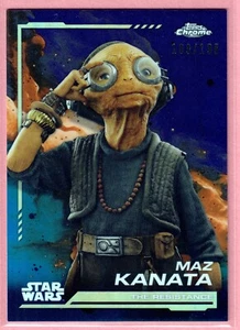 2024 Topps Chrome Star Wars Maz Kanata Purple Kamino Aqua Refractor #/199 SP - Bild 1 von 2