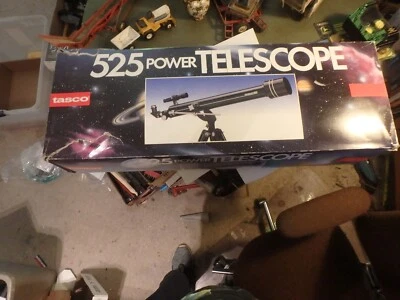 1M MIB TASCO 525X telescope in box with tripod and multiple lenses - Image 1 of 4