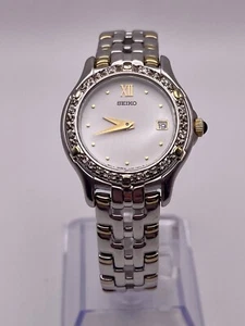 Seiko Quartz Women’s Watch Date Ind. 7N89-0449 New Battery - Picture 1 of 14