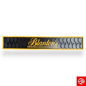 Blanton's Bourbon Bar Mat - Hard to Find! GOLD Whiskey Bar Mat Rail Mat EMPTY - Picture 1 of 3