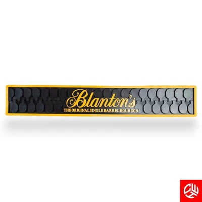 Blanton's Bourbon Bar Mat - Hard to Find! GOLD Whiskey Bar Mat Rail Mat EMPTY - Image 1 of 3