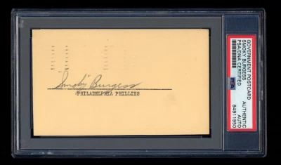 SMOKY BURGESS SIGNED 1952 VINTAGE GOVERNMENT POSTCARD PSA/DNA AUTOGRAPHED - Image 1 of 2