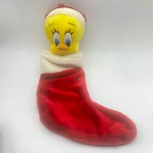 Warner Brothers Studio Tweety Bird Plush Christmas Stocking Head 1994 Vintage - Picture 1 of 4