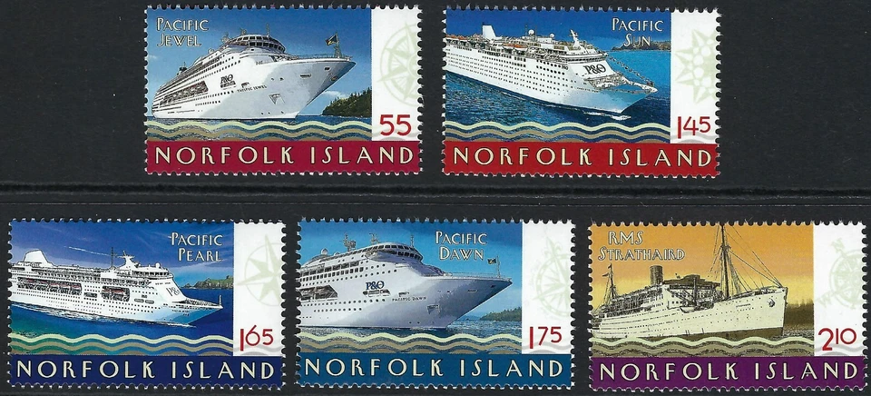 Norfolk Island SG#1083/87 2010 cruceros conjunto de 5 como nuevo MUH MNH Foto 1 de 1