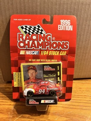 1/64 NASCAR diecast, Bill Elliott #94, McDonald’s 1996, Racing Champions Foto 1 de 2