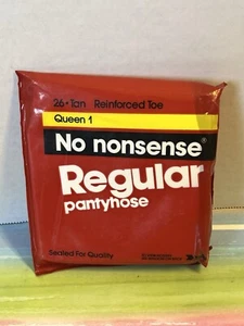 New No Nonsense Regular pantyhose size Queen 1 Tan reinforced toe Q1 - Picture 1 of 4