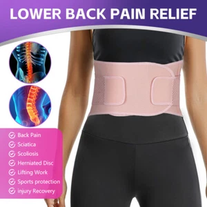 Cinturón de cintura ajustable con soporte lumbar para espalda baja hombres mujeres alivio del dolor NUEVO - Imagen 1 de 15