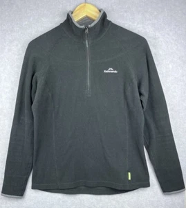 Kathmandu Womens Jumper Size 12 Black 1/4 Zip Fleece Outdoors Hiking Camping - Picture 1 of 6